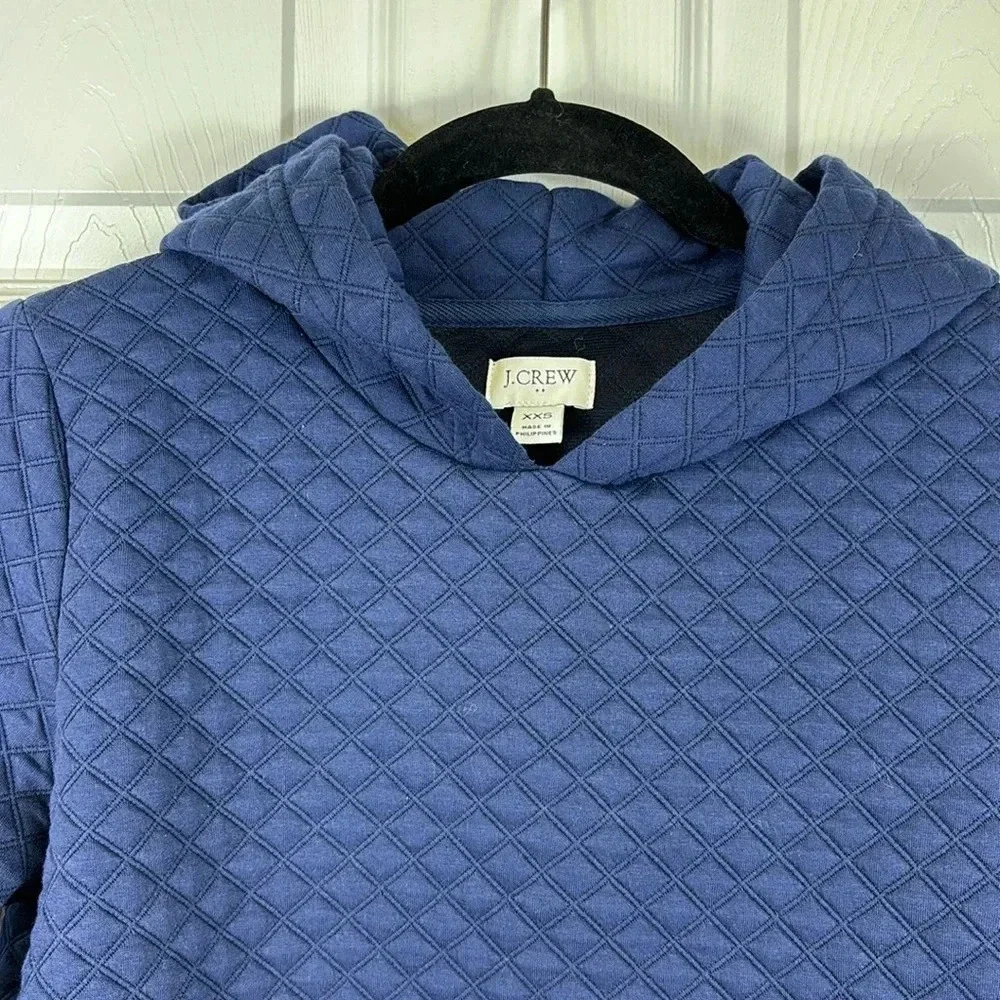 J. Crew navy quilted hoodie sz xxs